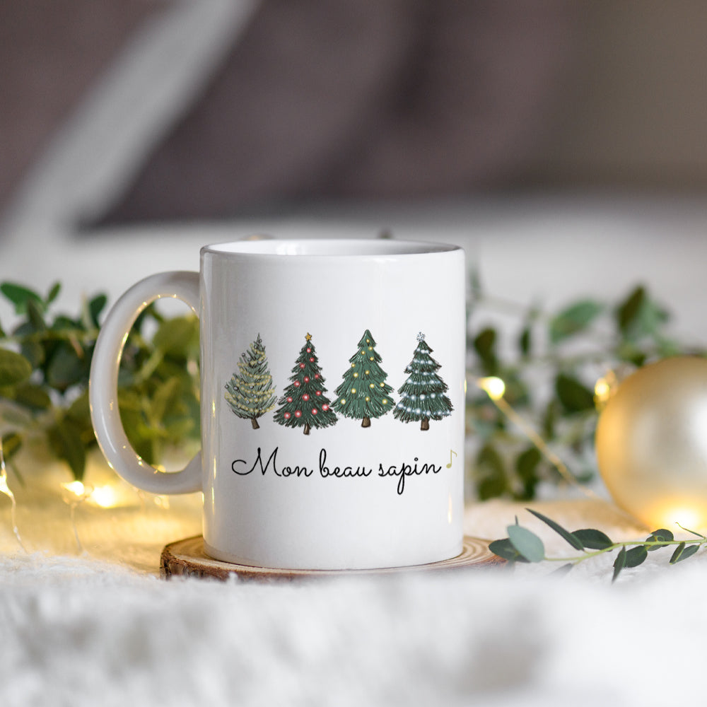 Tasse à Café Ornement Sapin De Noël - Neuf Dans Son Emballage, Couleur Noire, Marque Decor