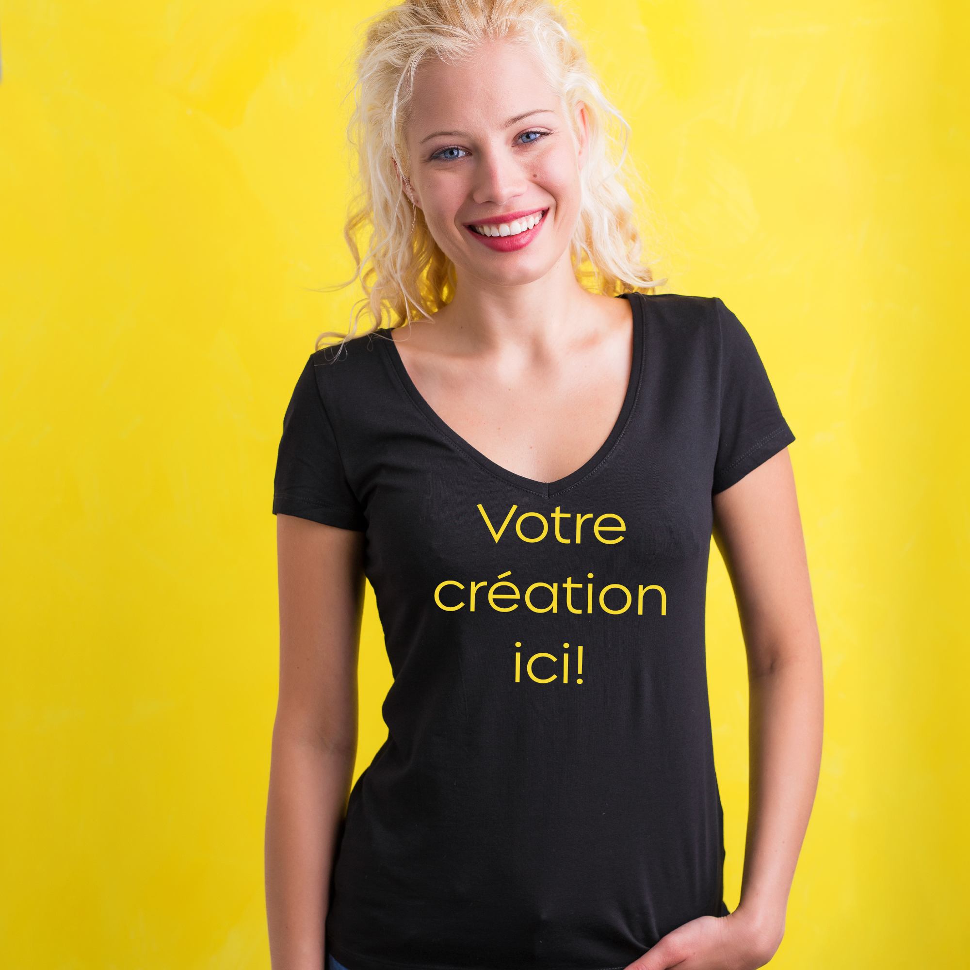 T-shirt Personnalisable Femme En Coton Peigné