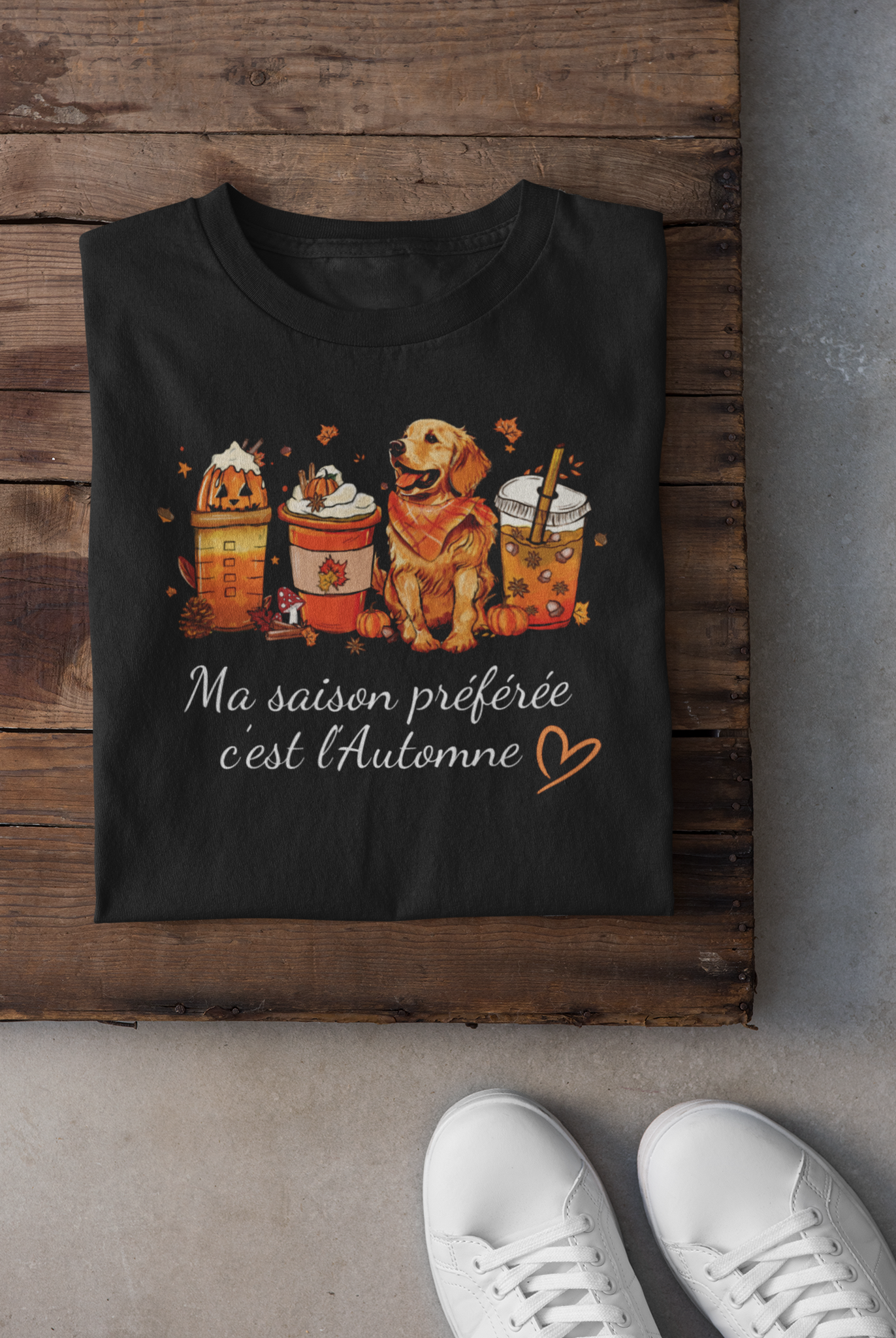 T-shirt - Ma saison préférée c'est l'automne (chien)