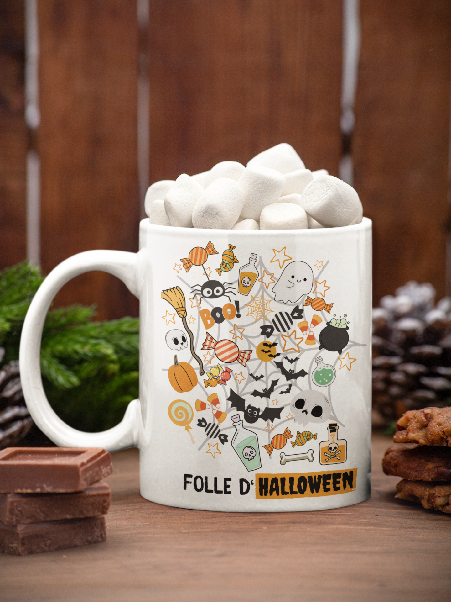 Tasse à café - Folle d’Halloween