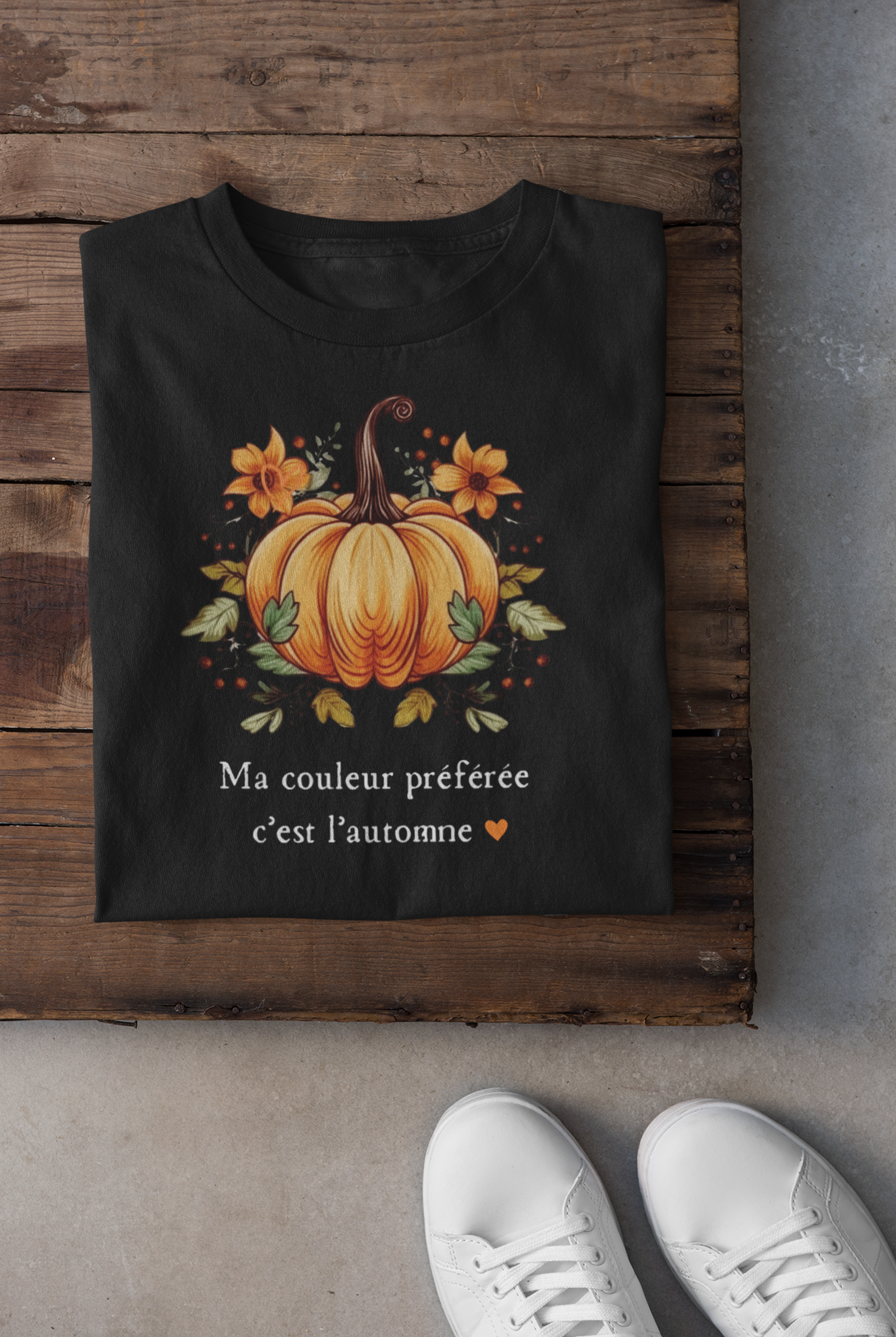 T-shirt - Ma couleur préférée c’est l'automne (citrouille)