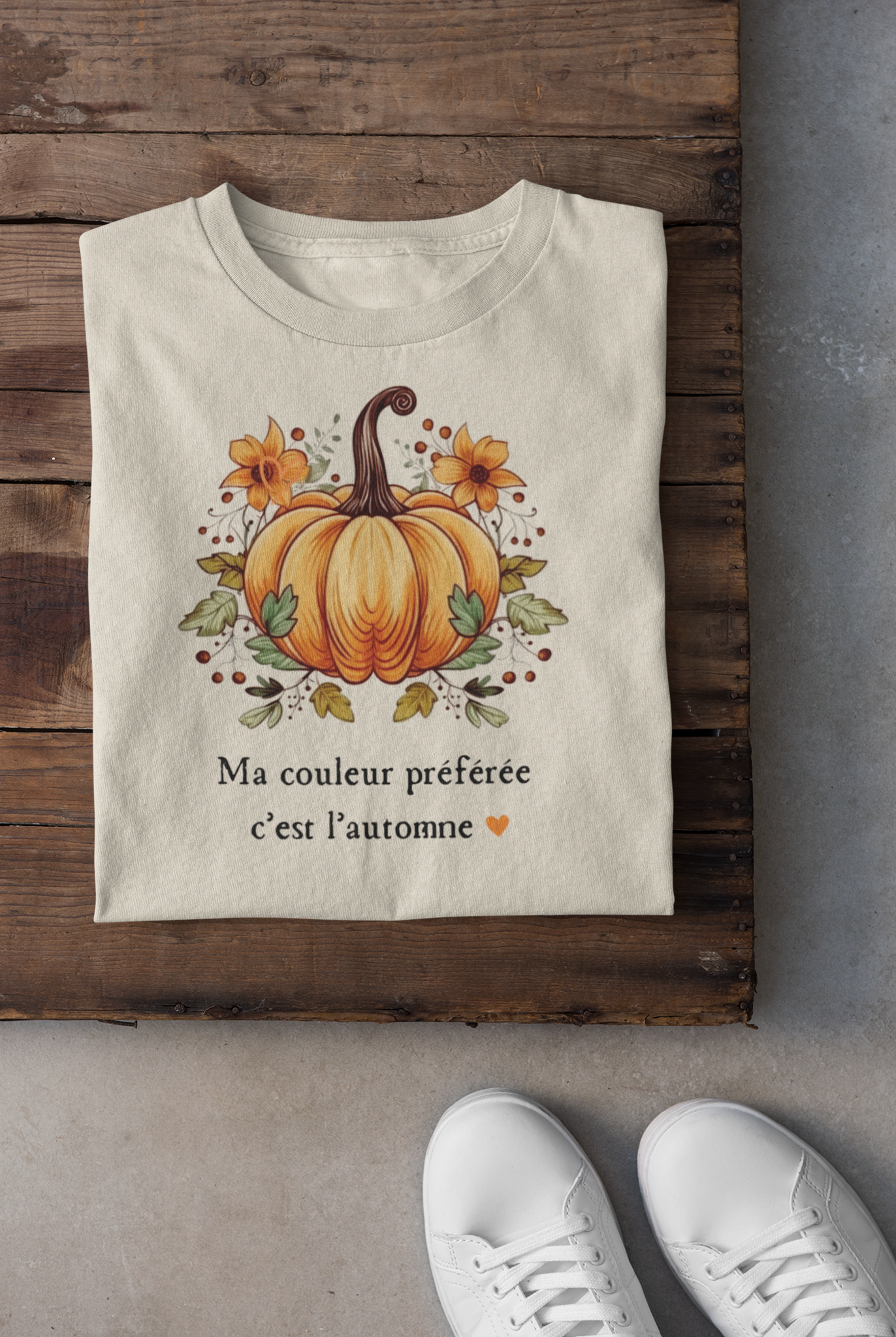 T-shirt - Ma couleur préférée c’est l'automne (citrouille)