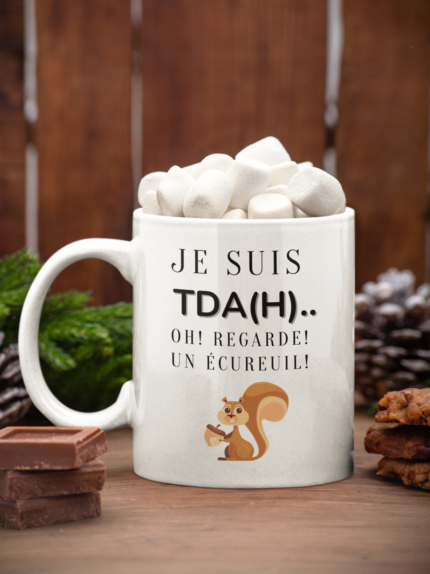 Tasse à café - Je suis TDAH.. Oh regarde un écureuil