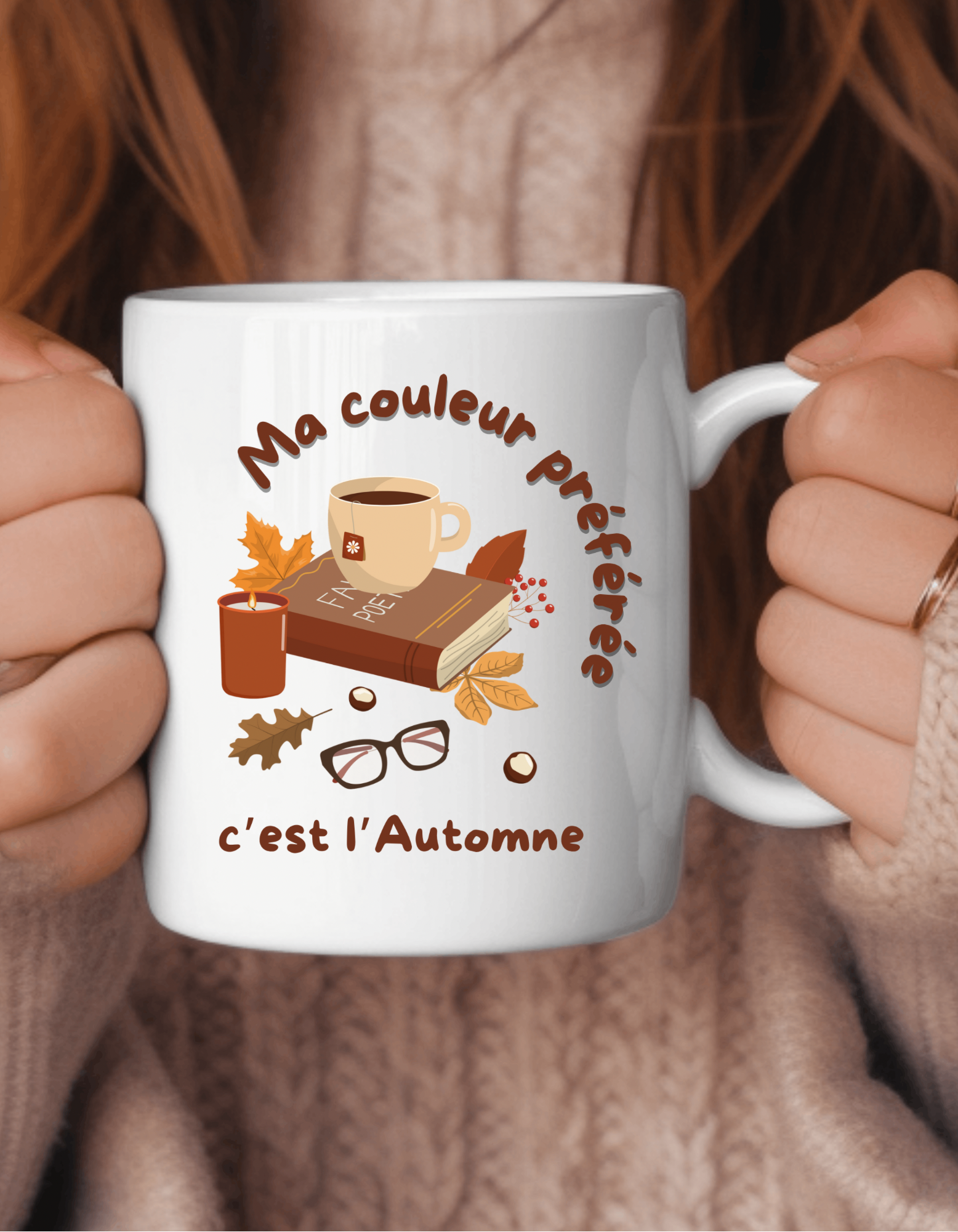 Tasse à café - Ma couleur préférée c’est l’automne (livre)