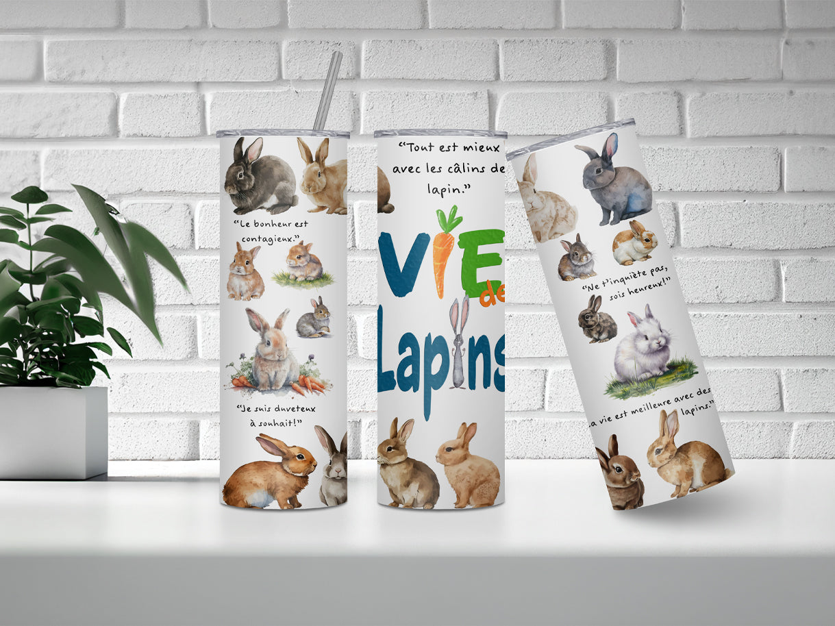 Bouteille isotherme - Vie de lapin