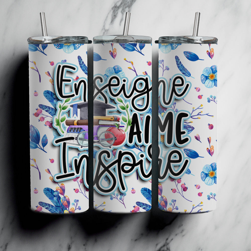 Bouteille isotherme - Enseigne, aime, inspire