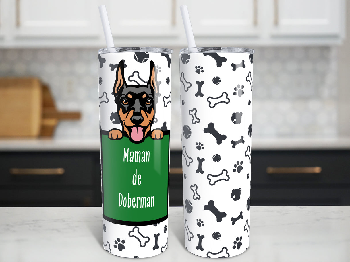 Bouteille isotherme - Maman de Doberman