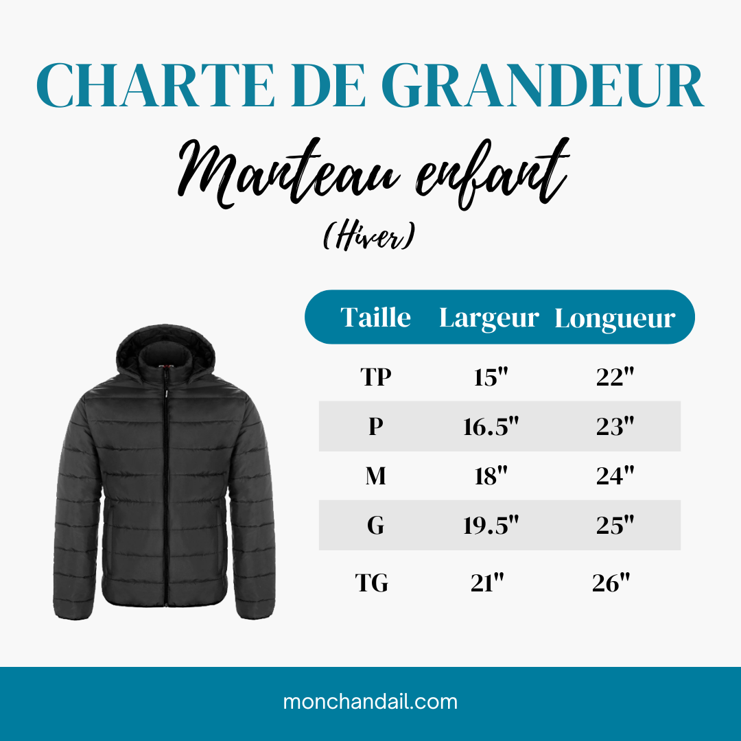 Manteau d'hiver pour enfant - CPV Sainte-Julie - Patinage de vitesse SJU