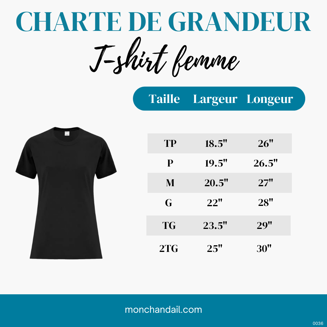 T-shirt pour femme en coton personnalisable