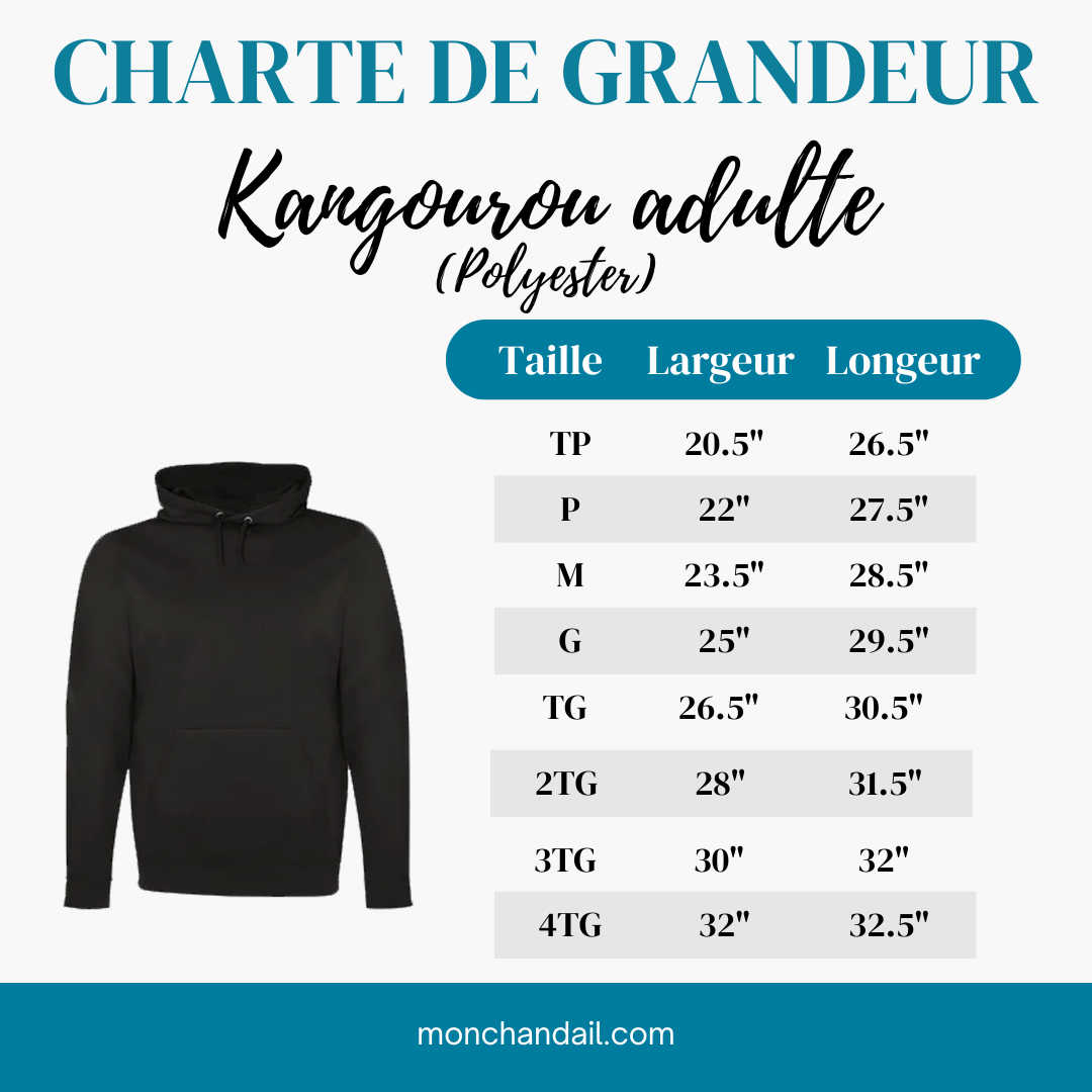 Kangourou 100% polyester - Entrainement Mario Beaulac