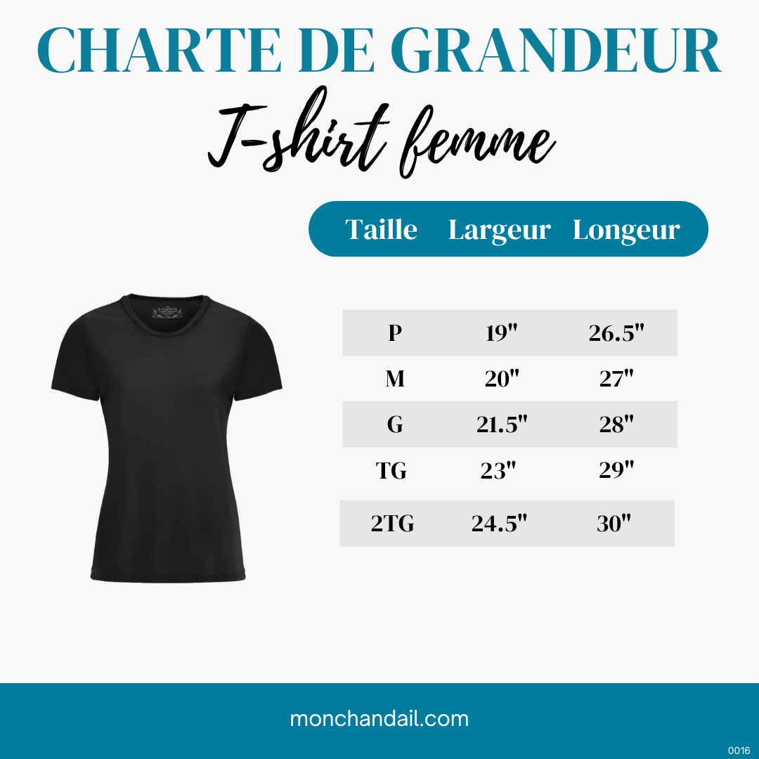 T-shirt pour femme en polyester personnalisable