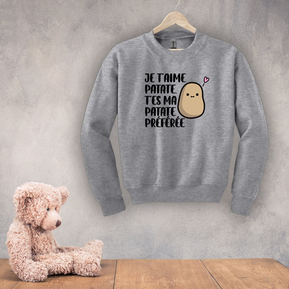 Crewneck enfant - Je t'aime patate