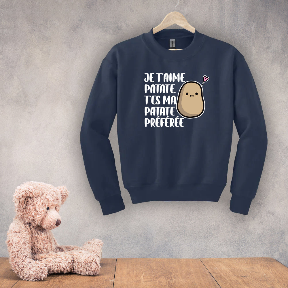 Crewneck enfant - Je t'aime patate