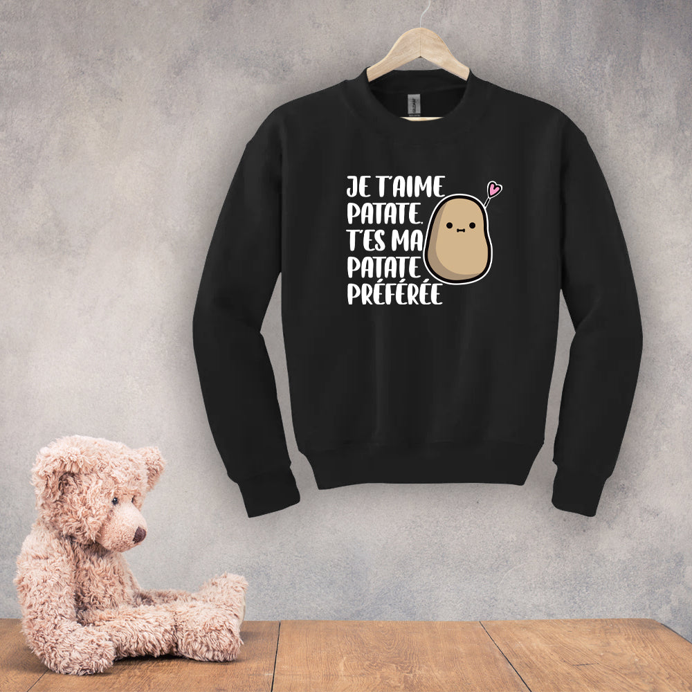 Crewneck enfant - Je t'aime patate