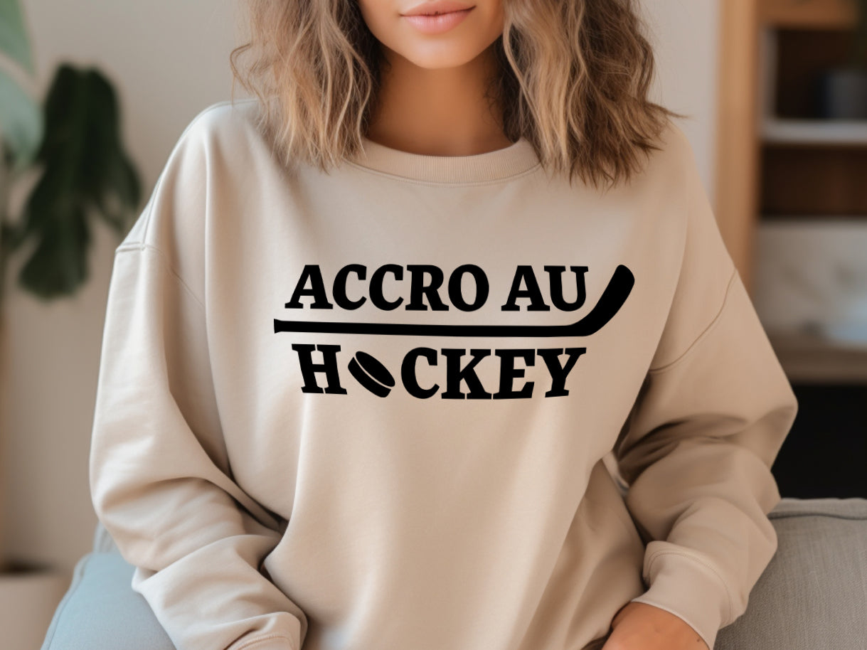 Crewneck - COMBO Papa de hockey / Maman de hockey / Accro au hockey
