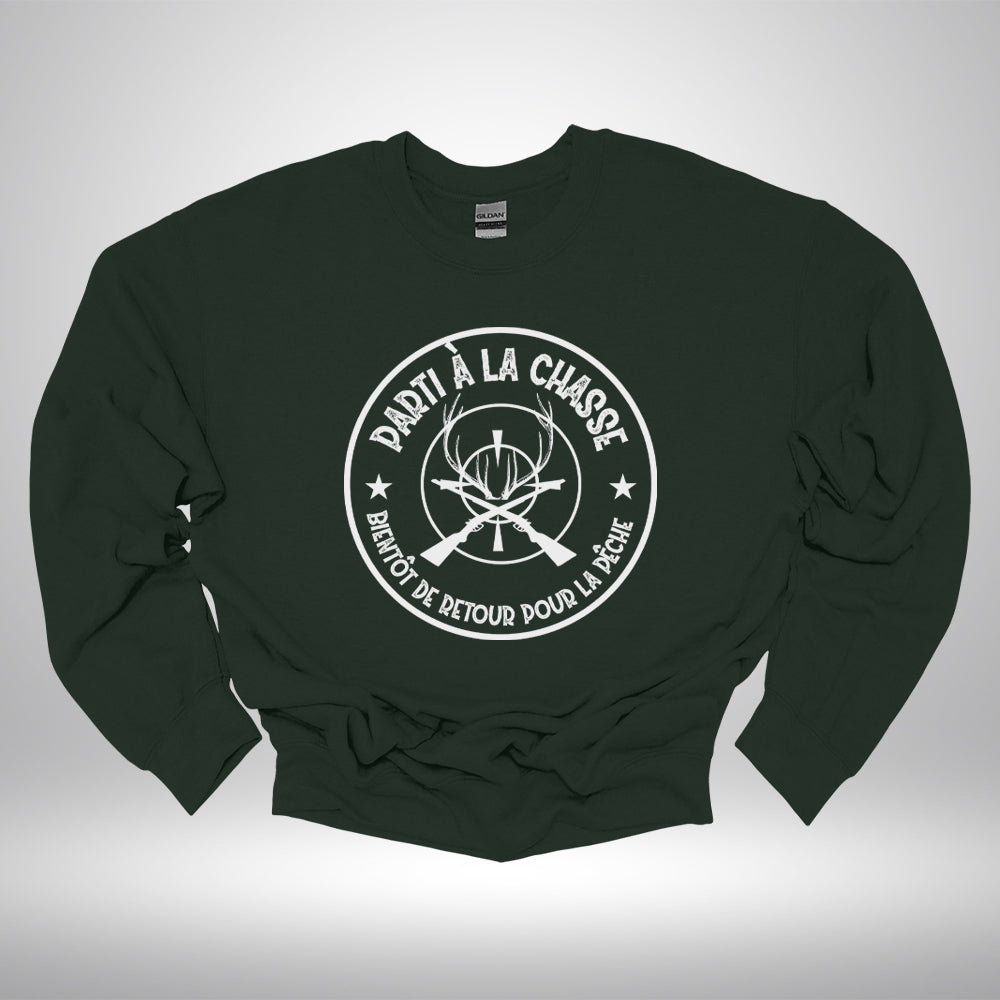 Crewneck - Parti à la chasse bientôt de retour pour la pêche