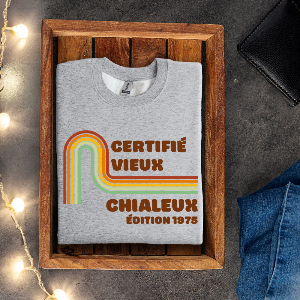 Crewneck - Certifié vieux grincheux / Certifié vieux chialeux - À personnaliser