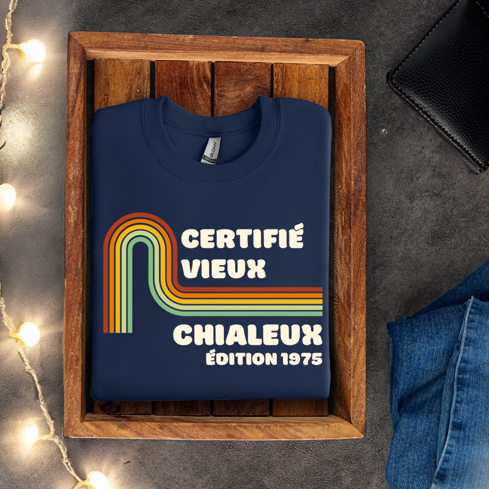 Crewneck - Certifié vieux grincheux / Certifié vieux chialeux - À personnaliser