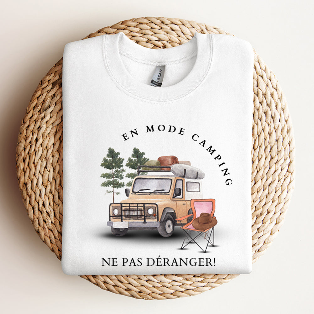 Crewneck - En mode camping, ne pas déranger