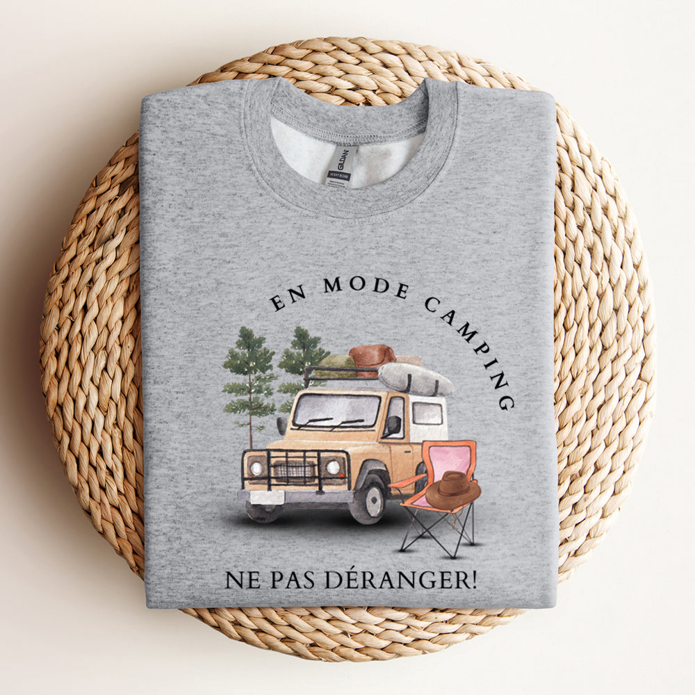 Crewneck - En mode camping, ne pas déranger