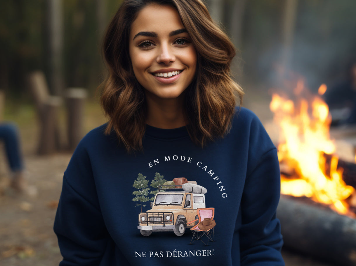 Crewneck - En mode camping, ne pas déranger