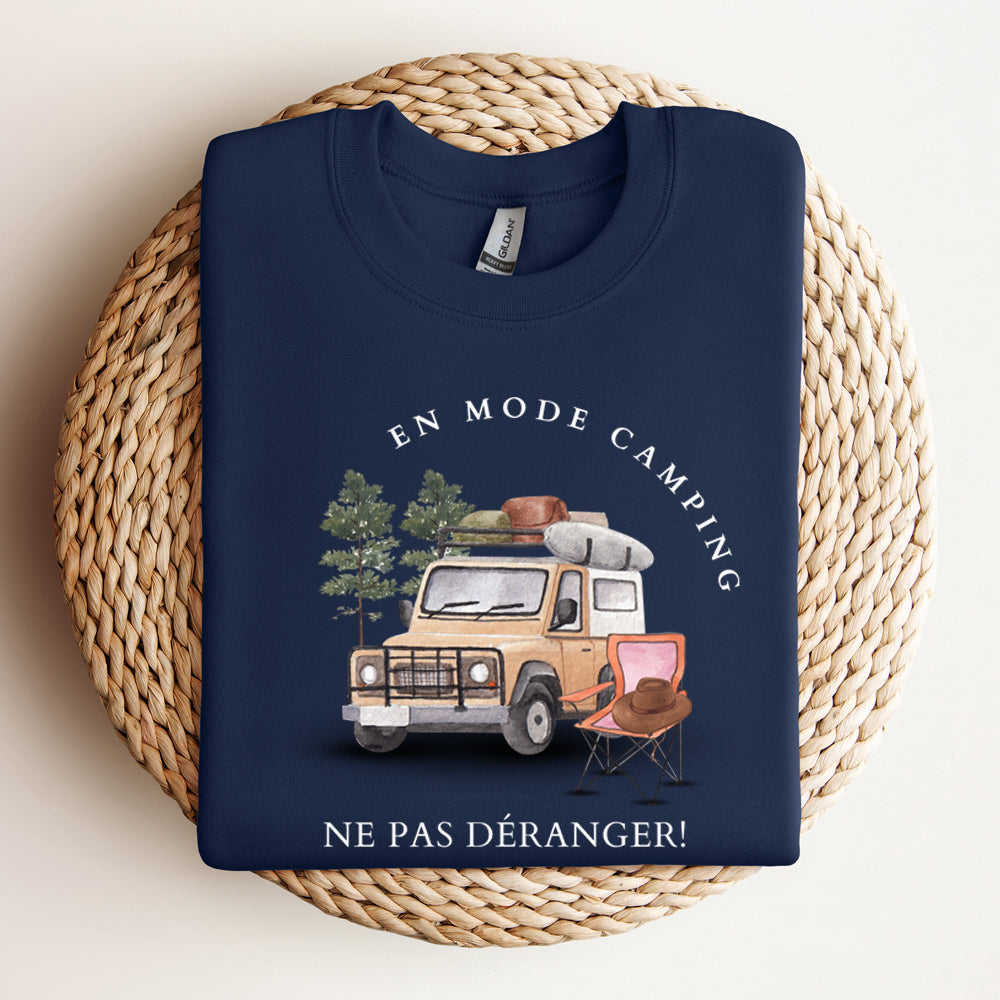 Crewneck - En mode camping, ne pas déranger