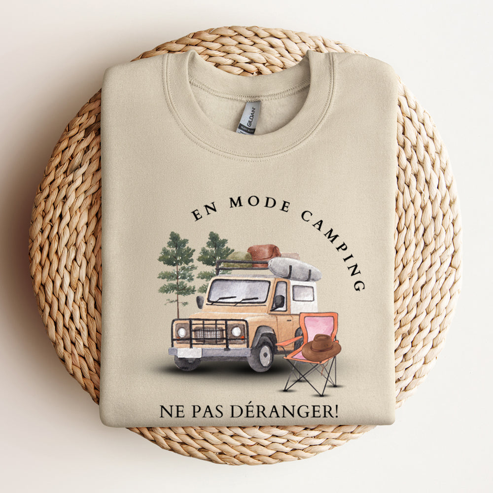 Crewneck - En mode camping, ne pas déranger