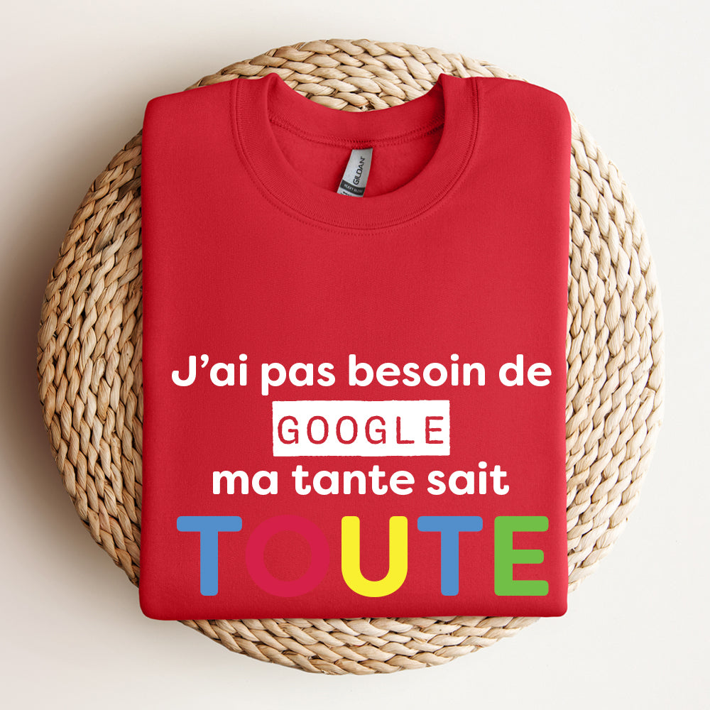 Crewneck - J'ai pas besoin de google - À personnaliser