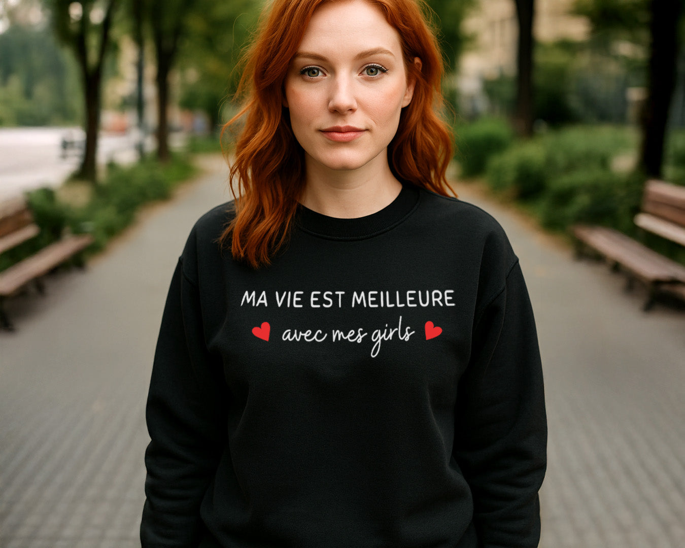 Crewneck - Ma vie est meilleure avec - À personnaliser