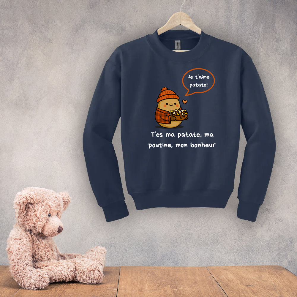 Crewneck enfant - Je t'aime patate
