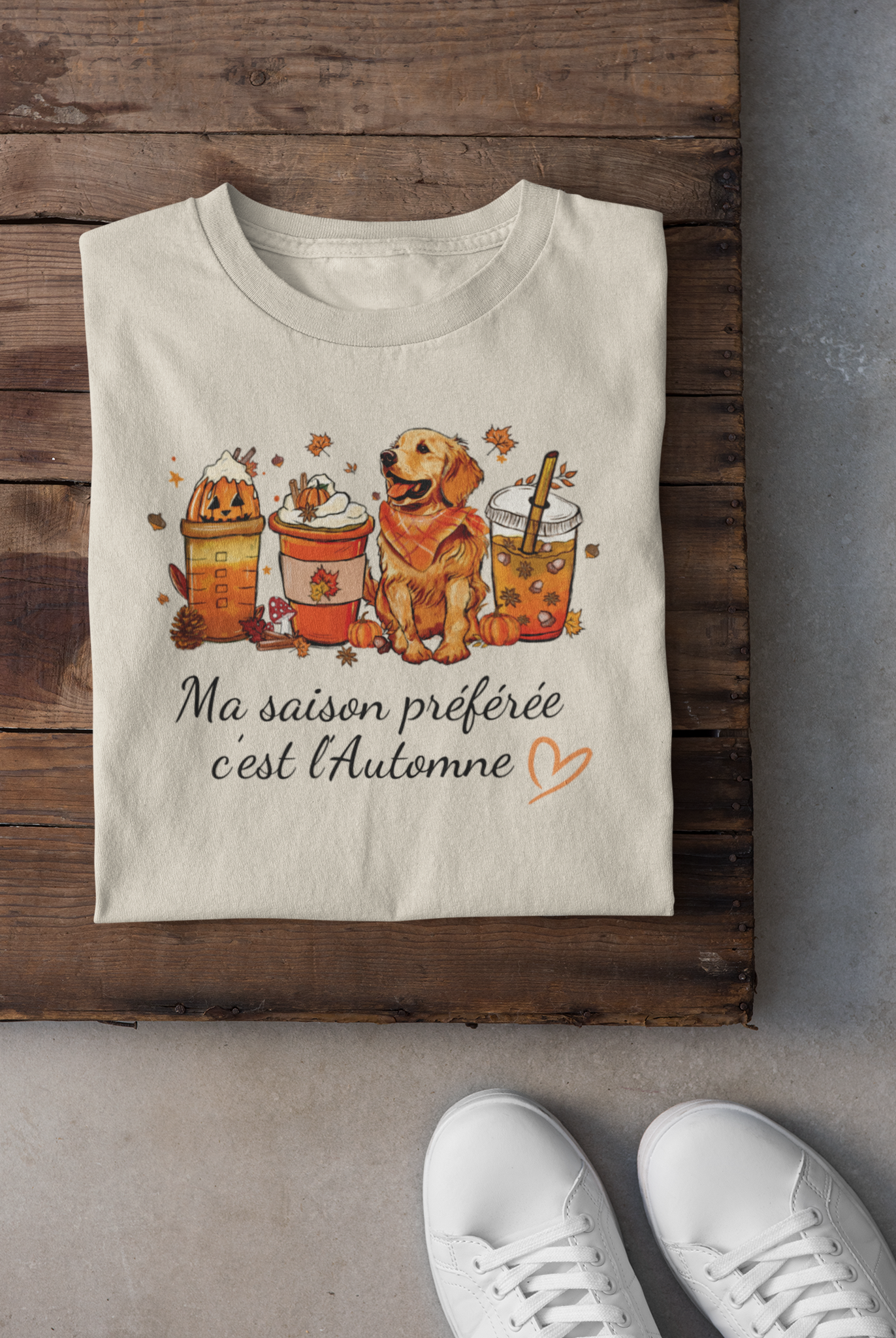 T-shirt - Ma saison préférée c'est l'automne (chien)