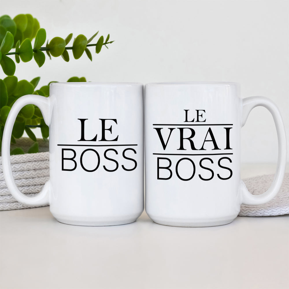 Duo tasses à café - Le boss / Le vrai boss