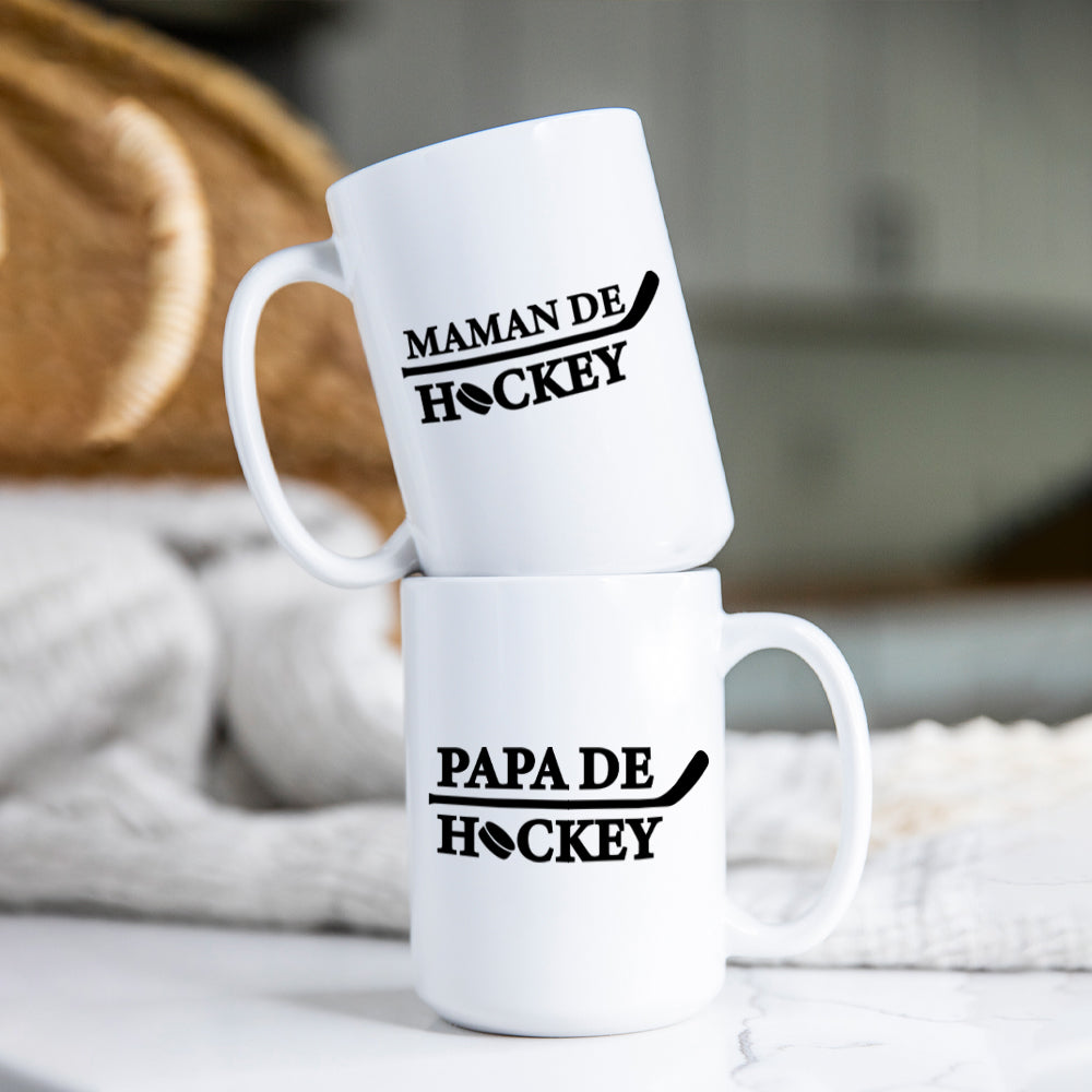 Tasse à café - COMBO Papa de hockey / Maman de hockey