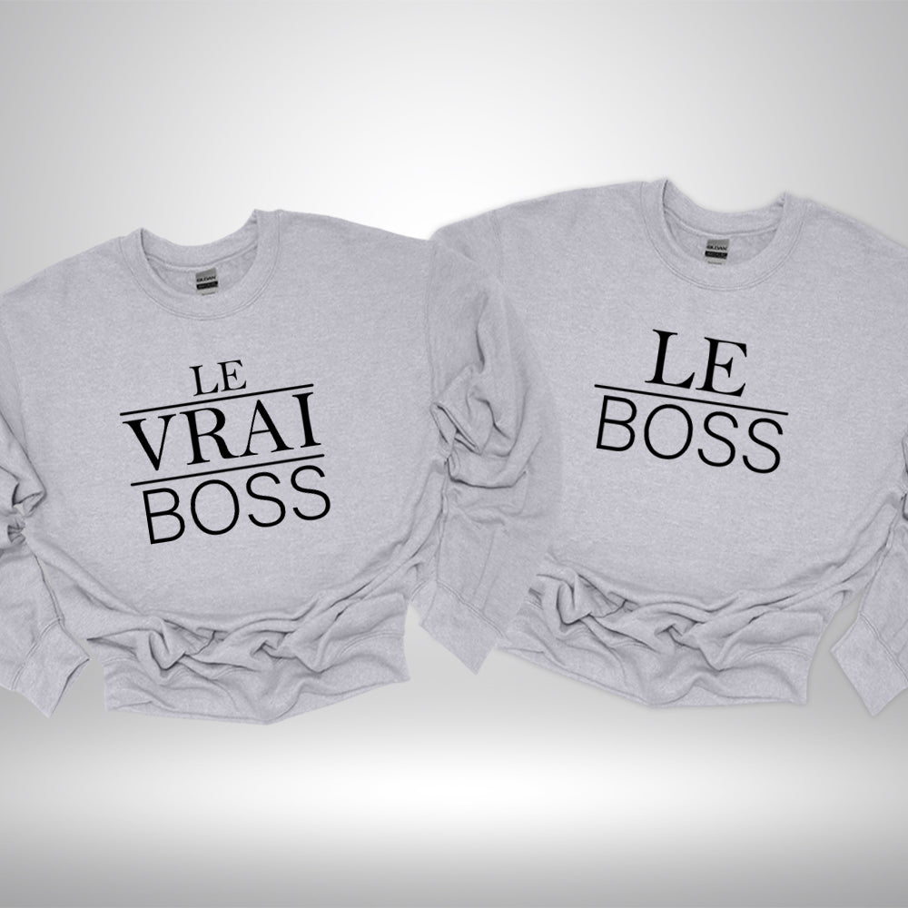 Crewneck - COMBO Le boss / Le vrai boss