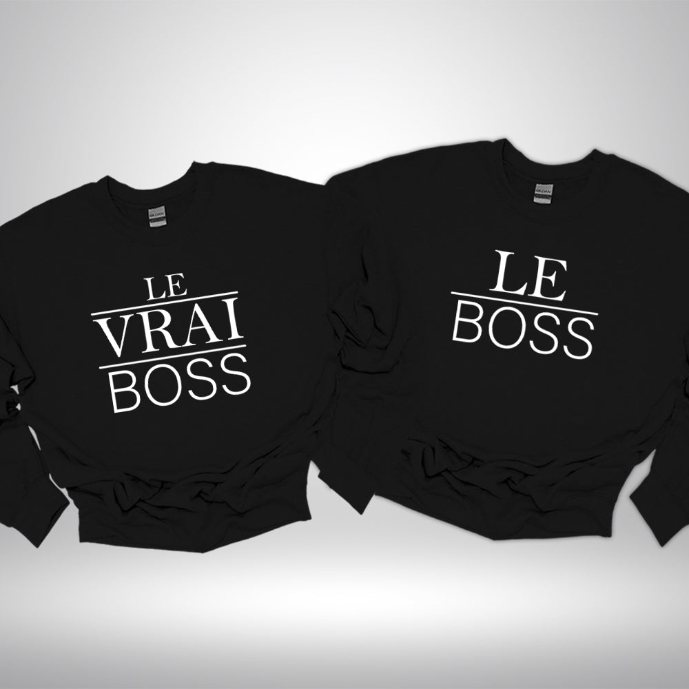 Crewneck - COMBO Le boss / Le vrai boss