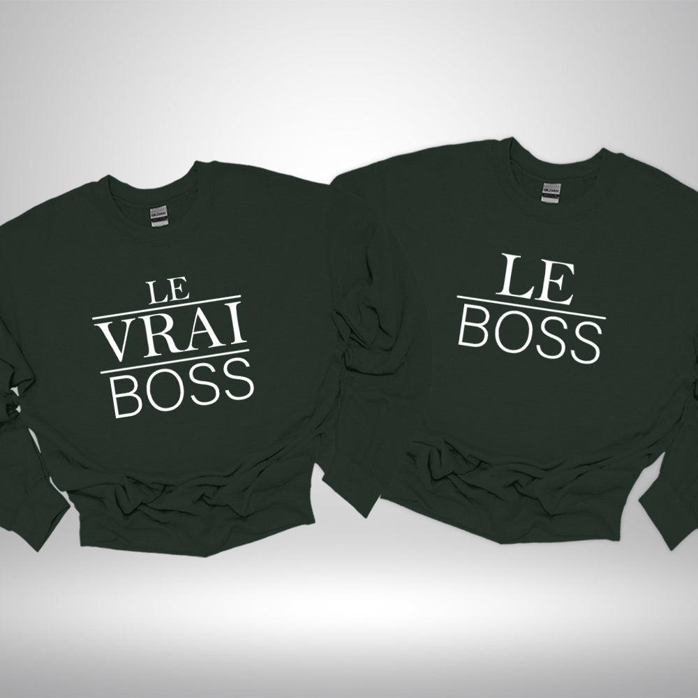 Crewneck - COMBO Le boss / Le vrai boss