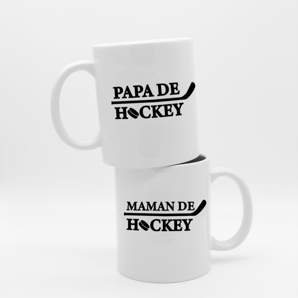 Duo tasses à café - Papa de hockey / Maman de hockey
