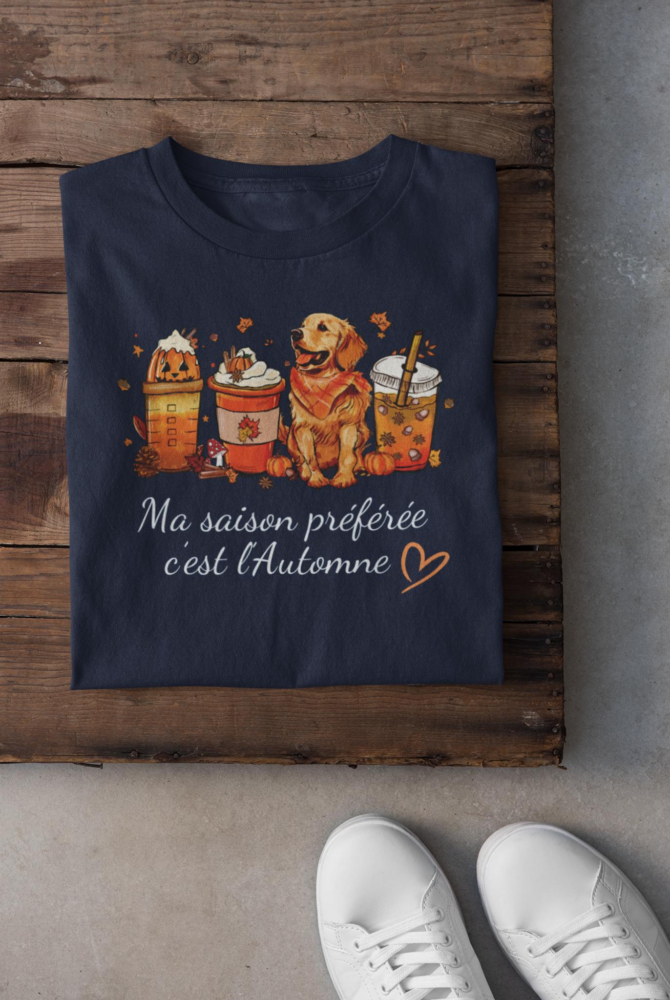 T-shirt - Ma saison préférée c'est l'automne (chien)