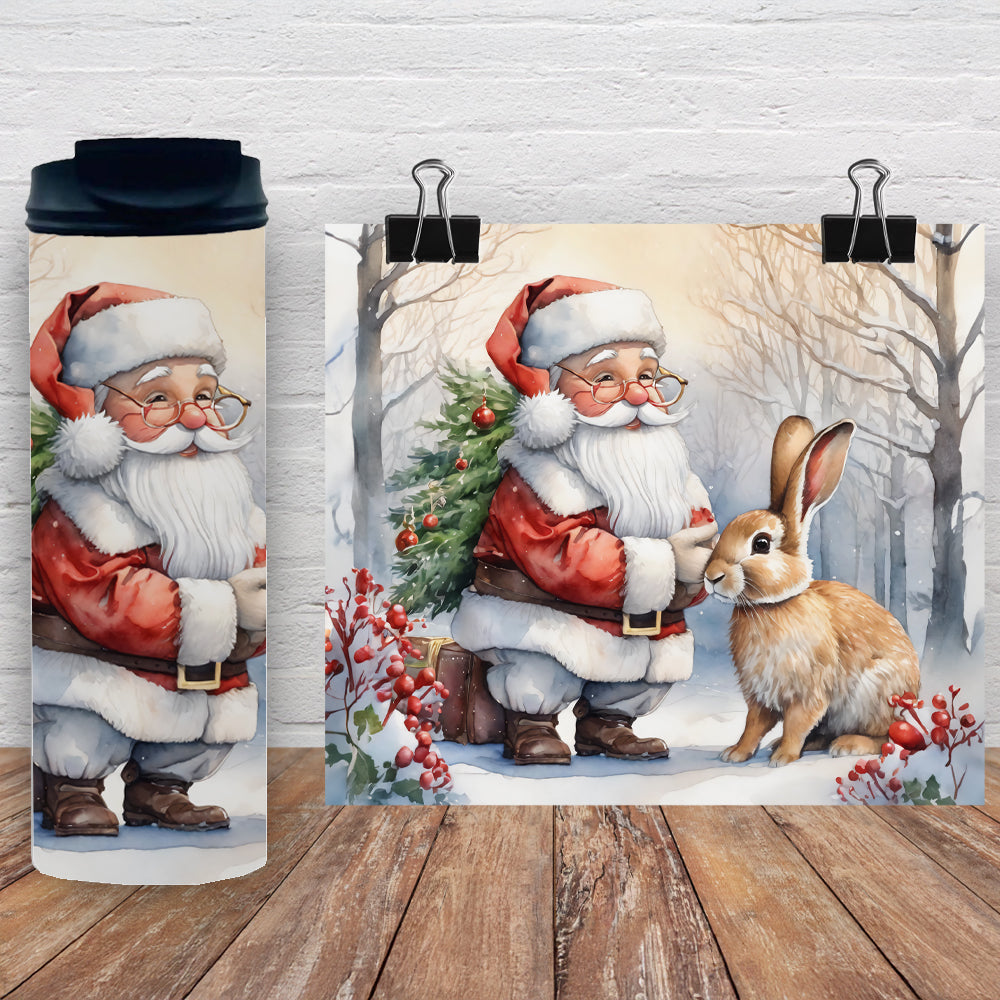 Gobelet en acier inoxydable - Le lapin du Père-Noël