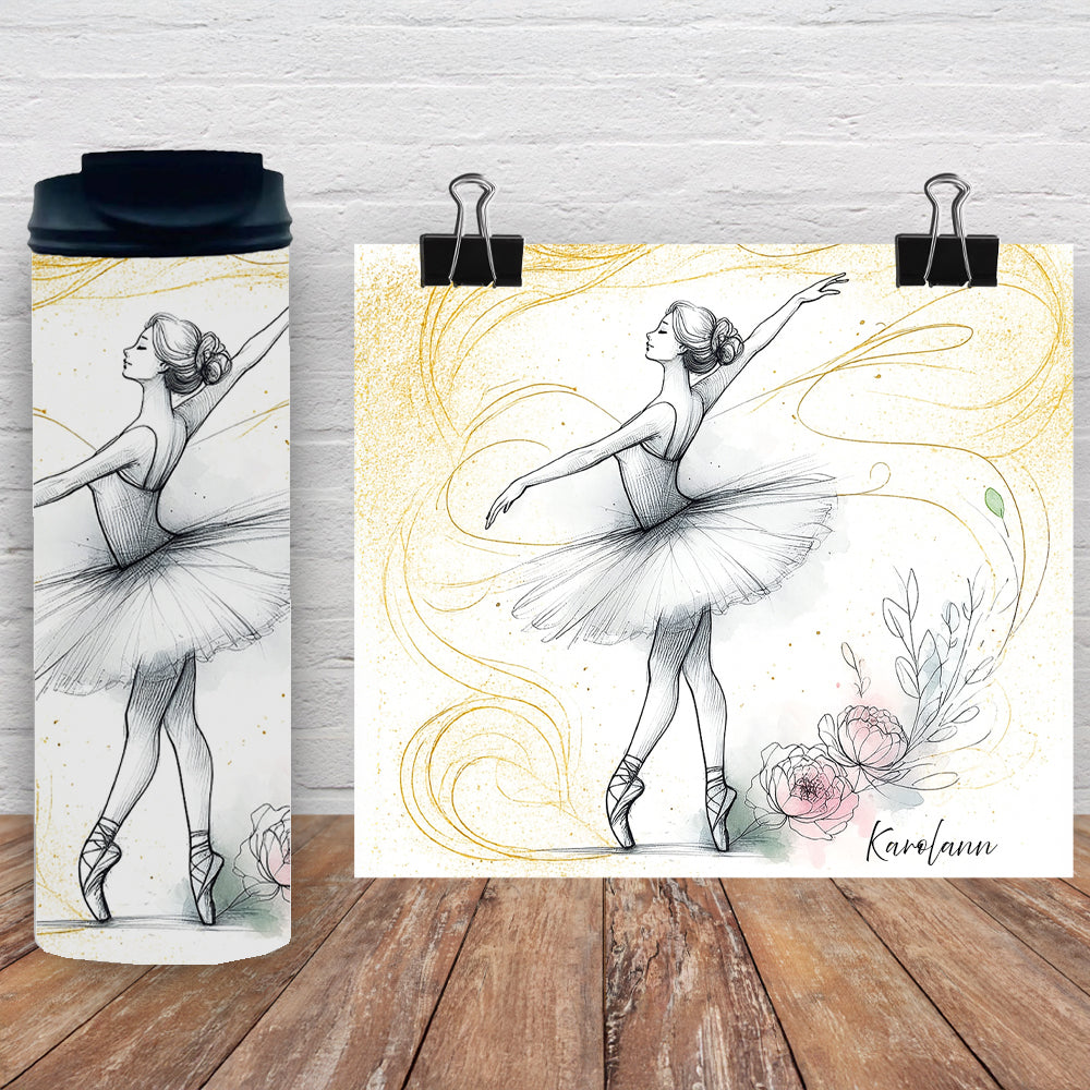 Gobelet en acier inoxydable - Le murmure de la tulle - À personnaliser