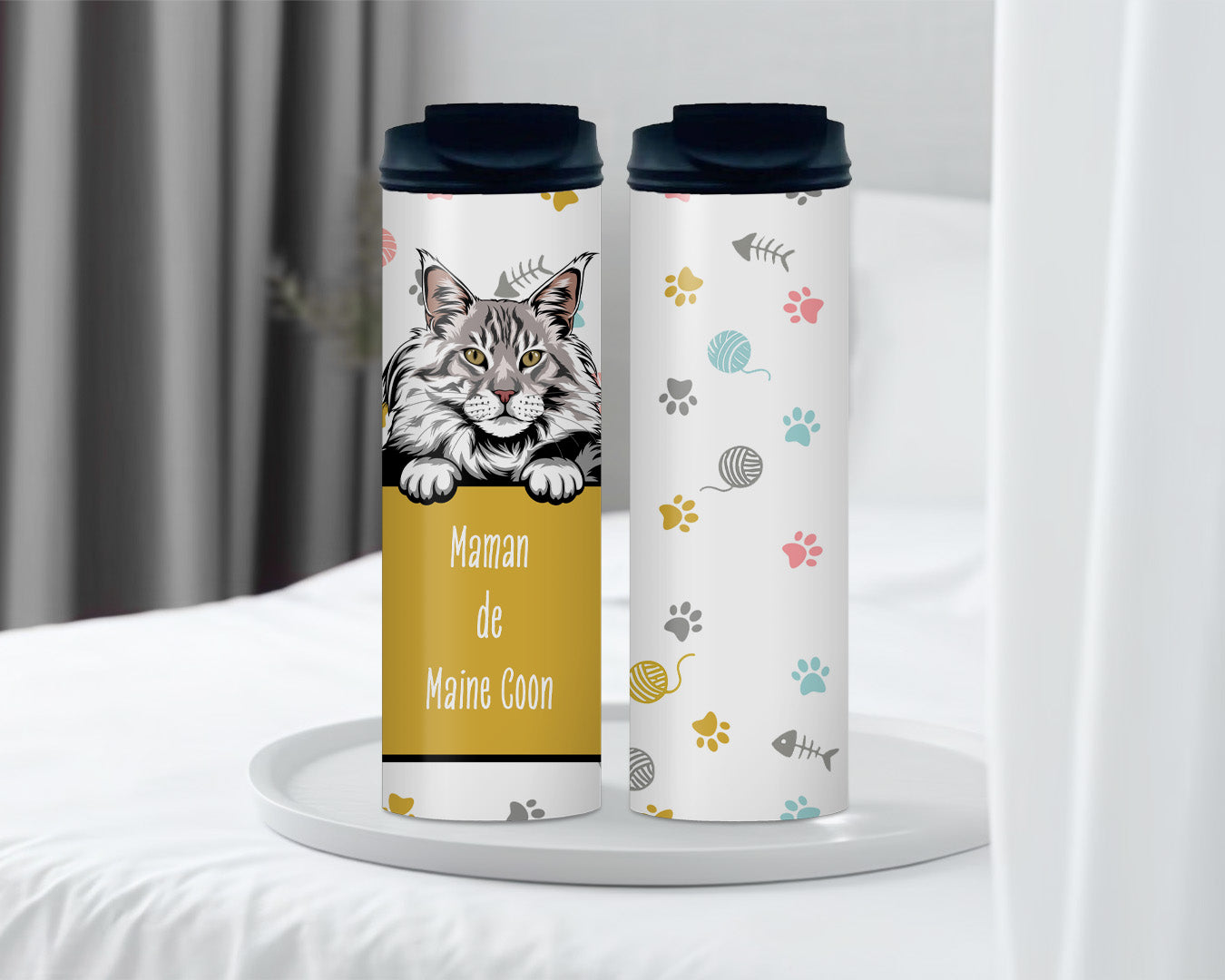Gobelet en acier inoxydable - Maman de Maine Coon
