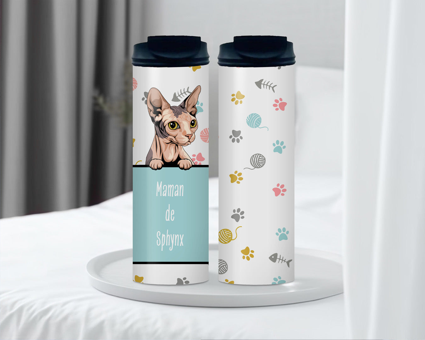 Gobelet en acier inoxydable - Maman de Sphynx