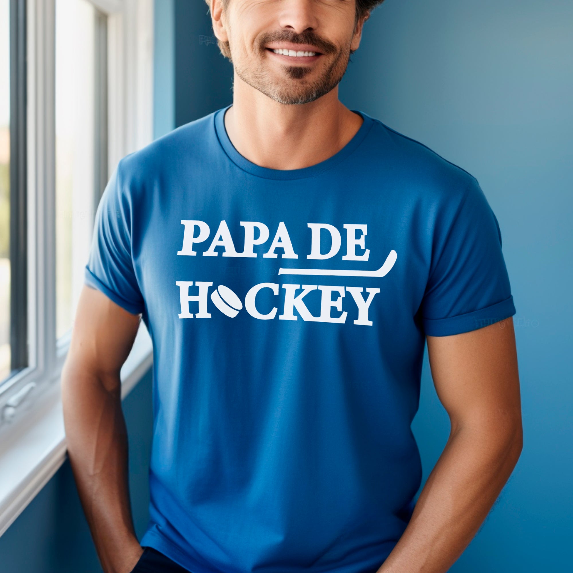 T-Shirt - COMBO Papa de hockey / Maman de hockey / Accro au hockey