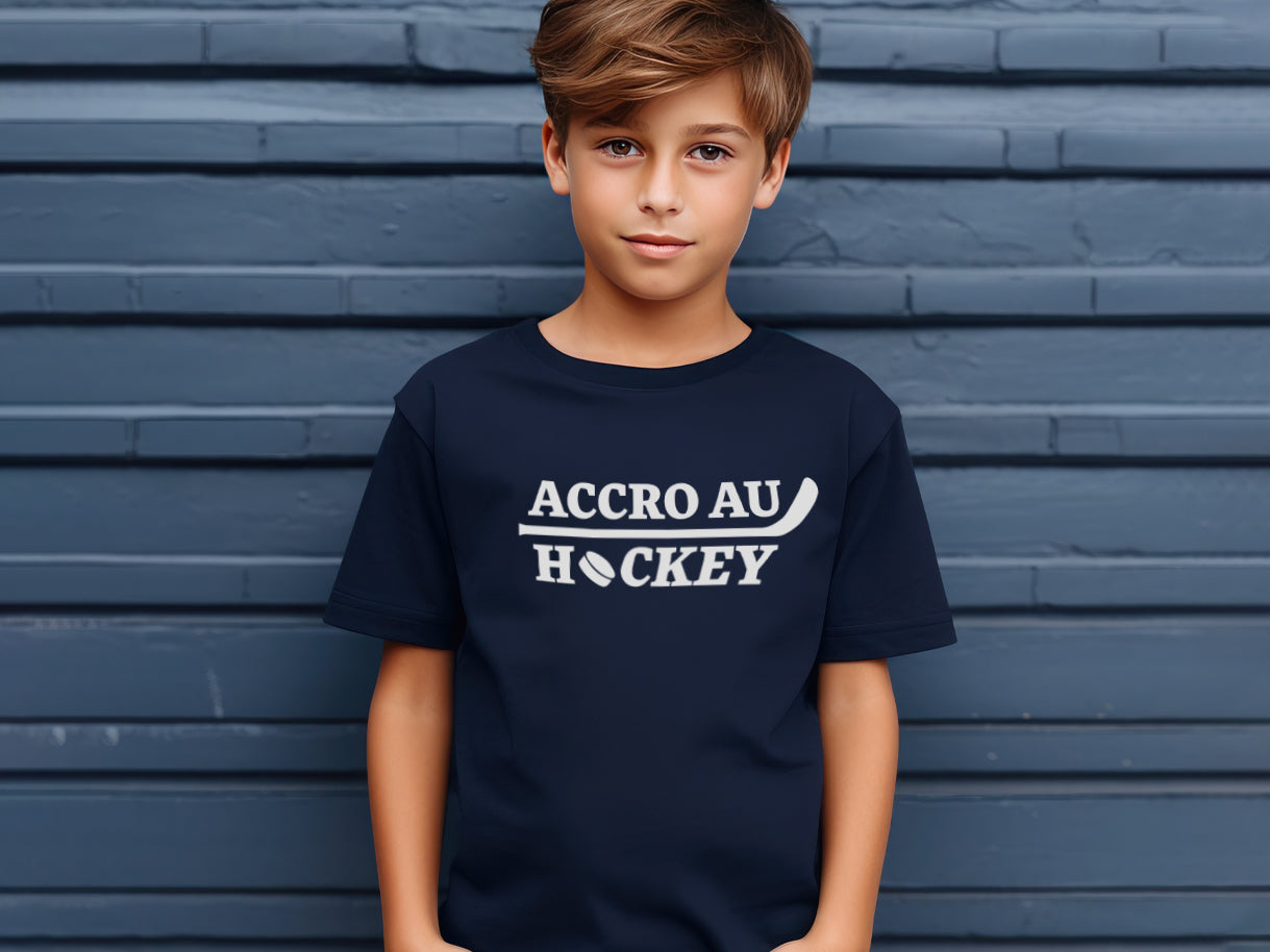T-Shirt - COMBO Papa de hockey / Maman de hockey / Accro au hockey