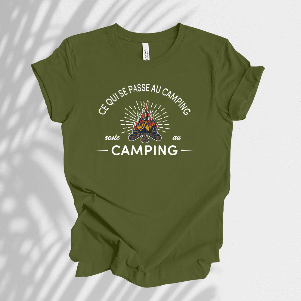 T-shirt - Ce qui se passe au camping reste au camping