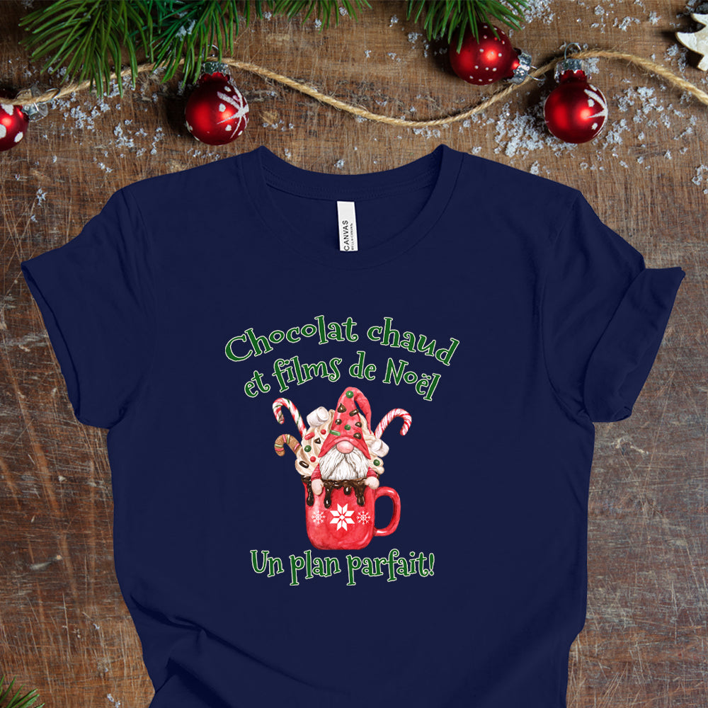 T-shirt - Chocolat chaud et films de Noël