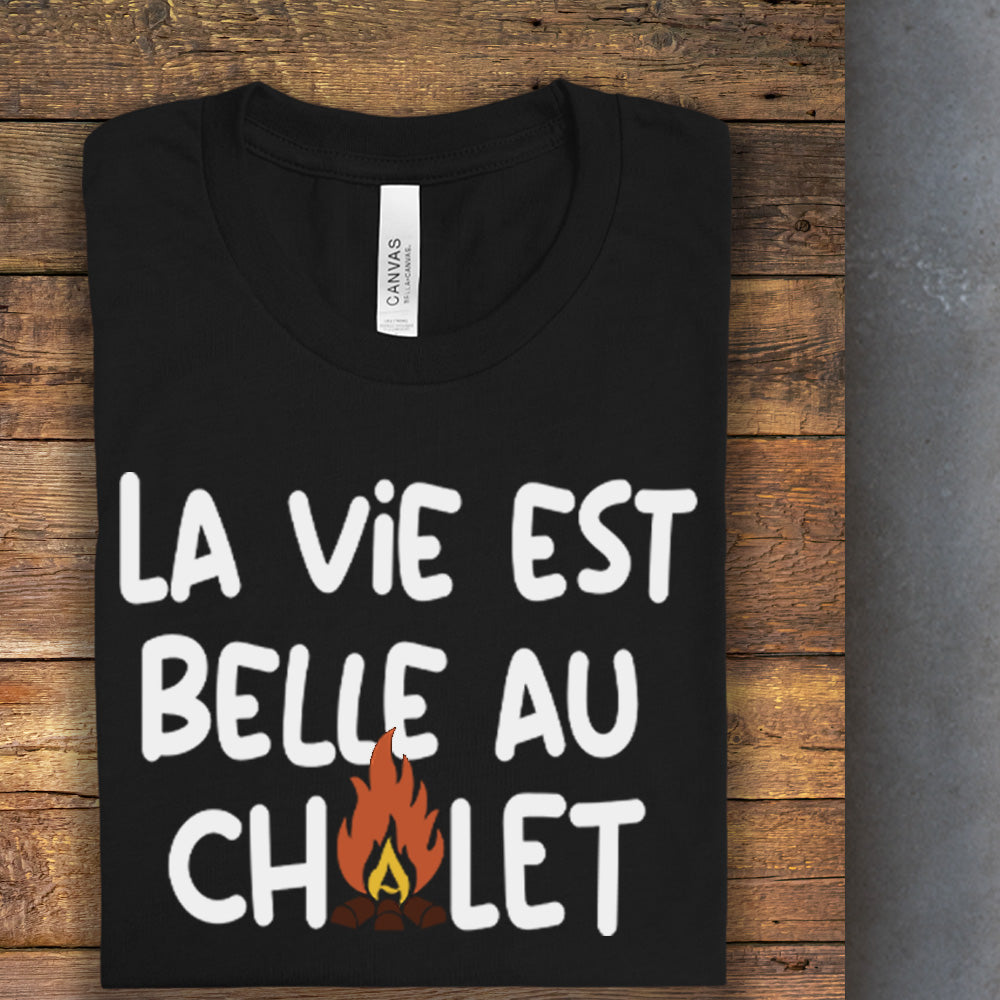 T-shirt - COMBO La vie est belle au chalet / La vie est belle au lac