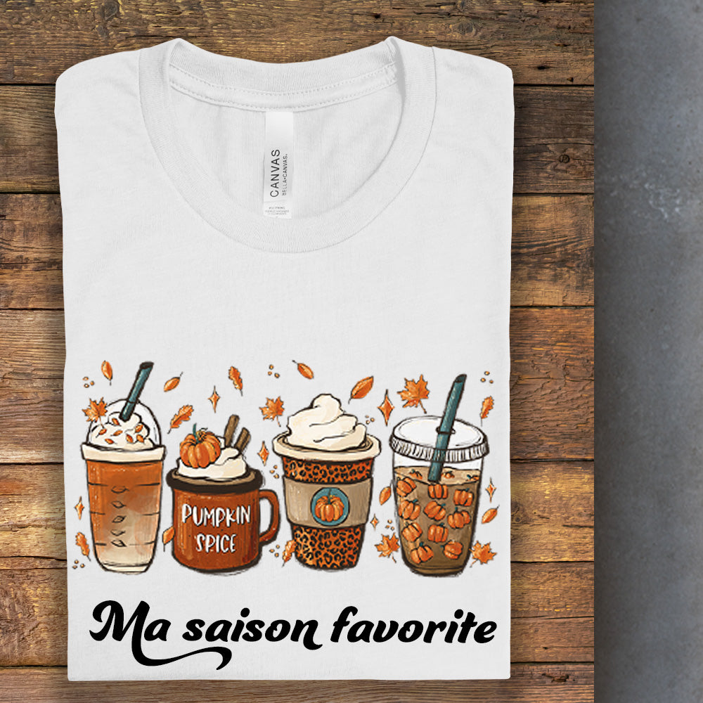 T-shirt - Ma saison favorite (café automne)