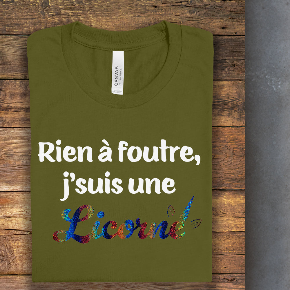 T-shirt - Rien à foutre je suis une licorne