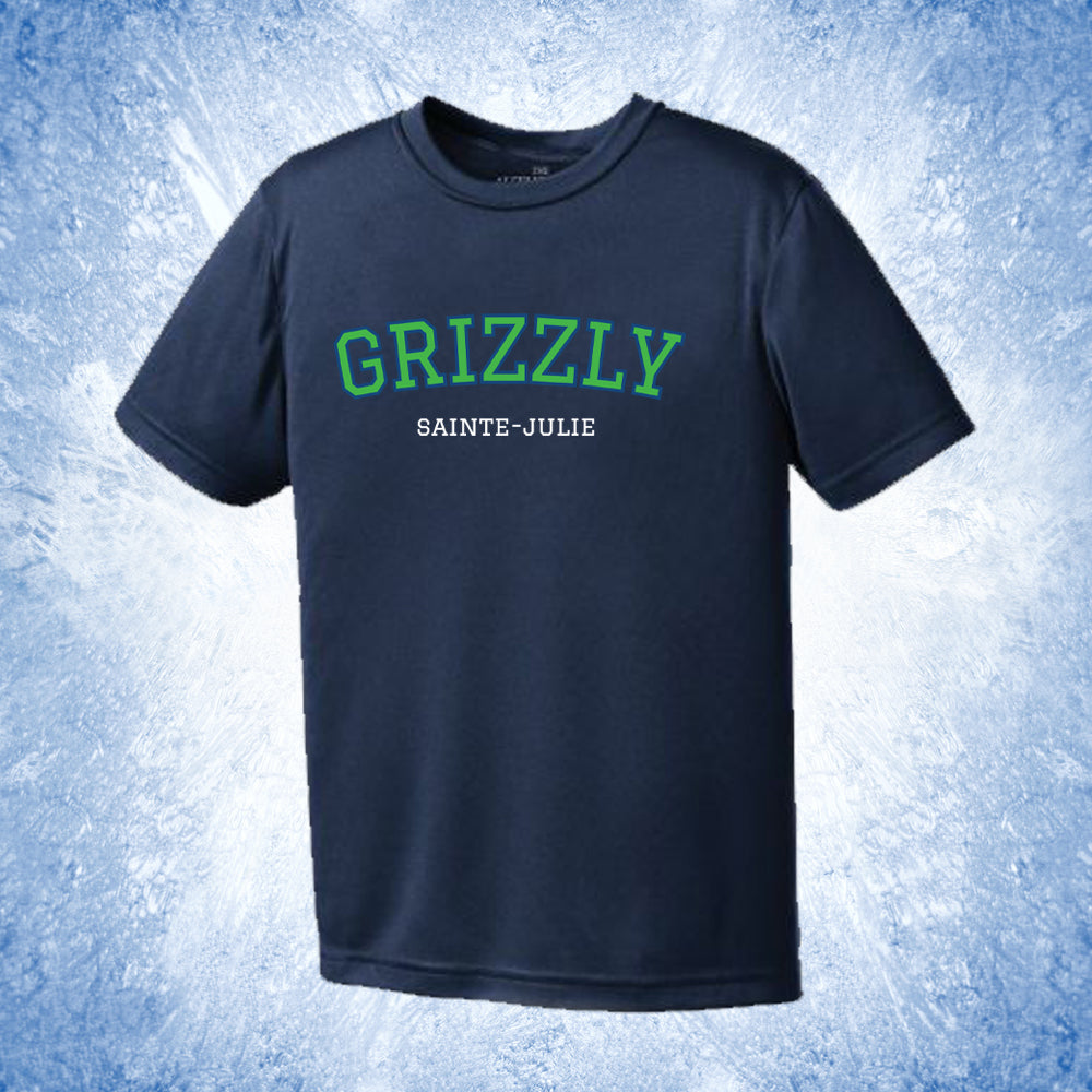 T-shirt pour enfant 100% polyester - Grizzly de Sainte-Julie
